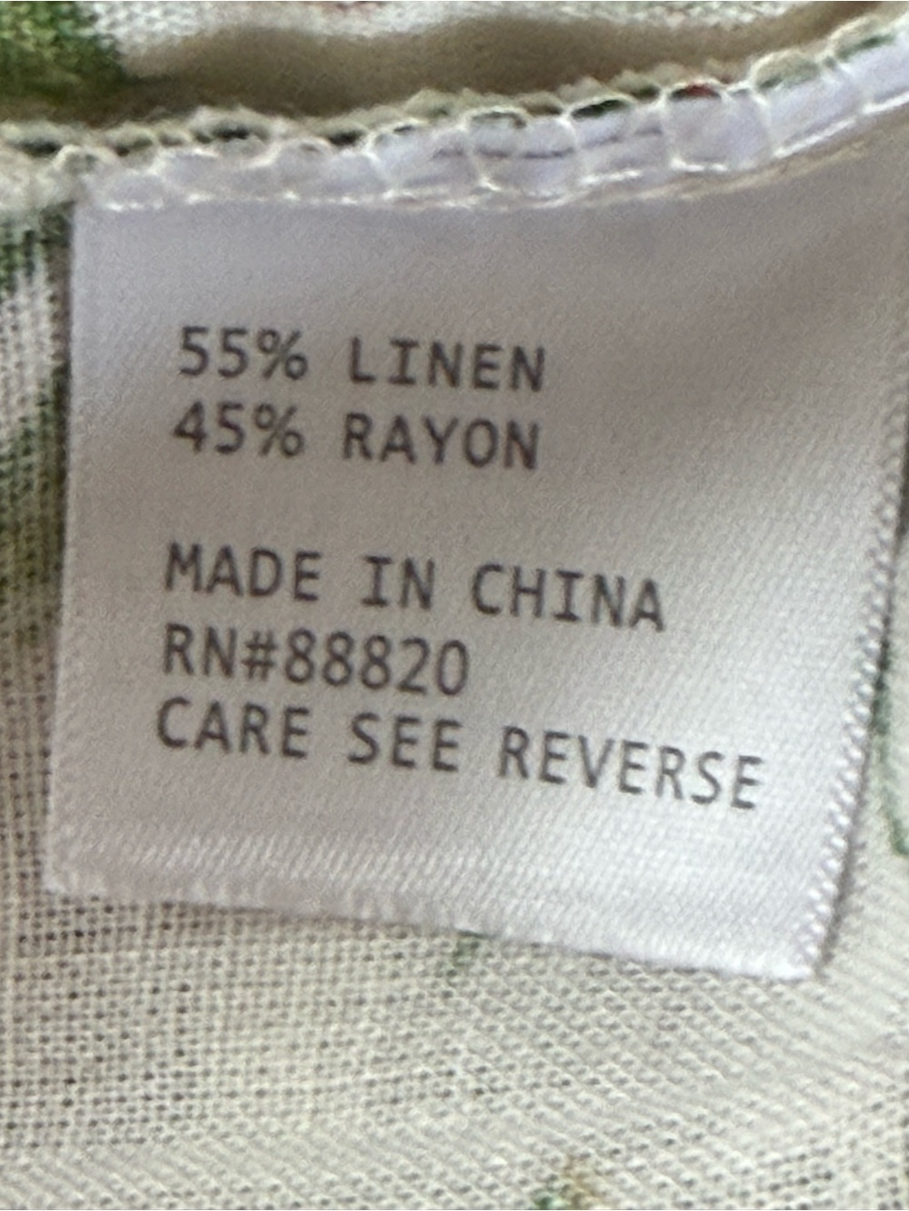 CHRISTIAN SIRIANO Linen Blend Floral Pants Size L NEW - Picture 6 of 6